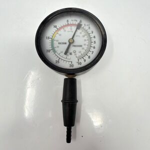 Vintage Handheld Vacuum Pressure Gauge Diagnostic Meter Tool Dual Scale Dial